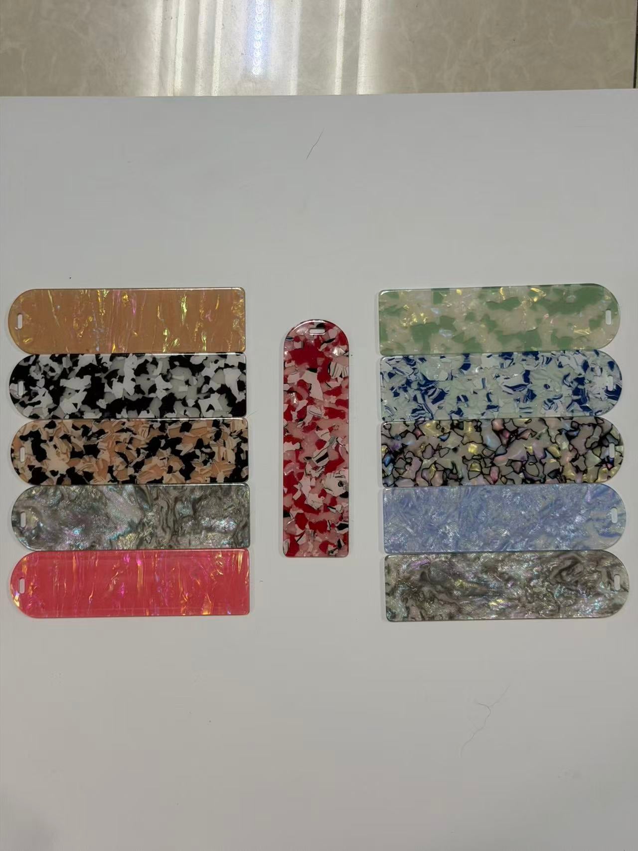 DIY Blank Acrylic Bookmarks | Iridescent Marble Shell Confetti Acrylic Bookmark Blanks For Sublimation & Craft Gifts