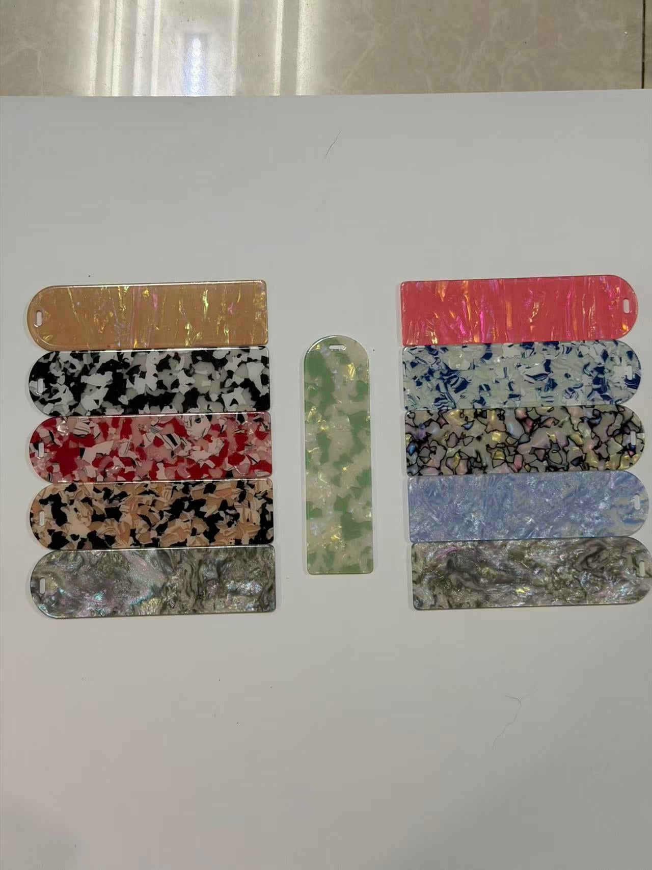 DIY Blank Acrylic Bookmarks | Iridescent Marble Shell Confetti Acrylic Bookmark Blanks For Sublimation & Craft Gifts