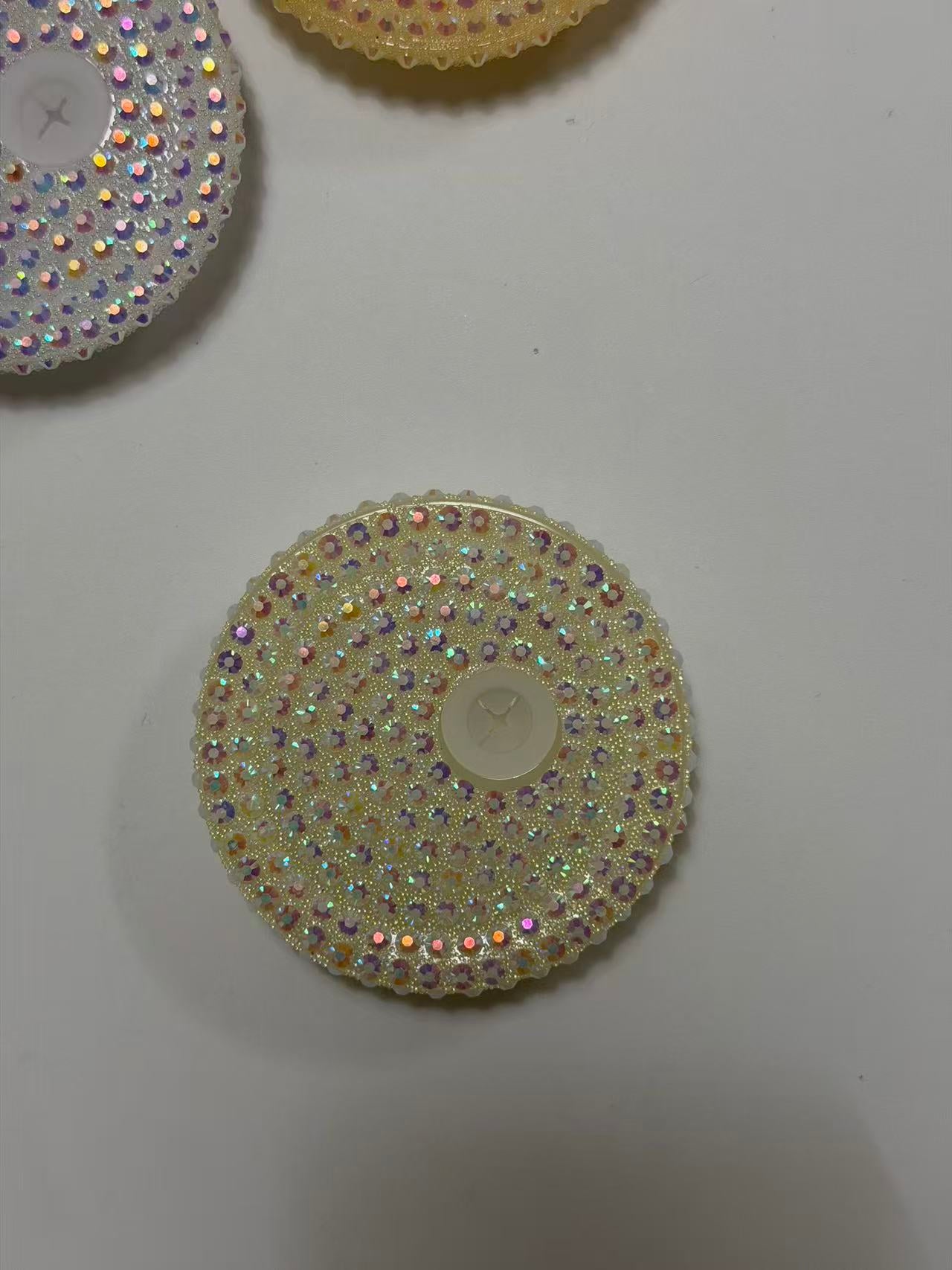 16oz Sparkling Rhinestone Tumbler Lids | Multi-Color Diamond Crystal Bling Cup Covers With Straw Sip Opening Multicolor Glitter Rhinestone Cup Topper For 16oz Cups