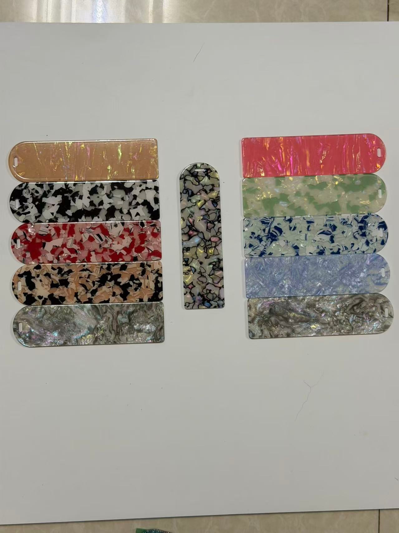 DIY Blank Acrylic Bookmarks | Iridescent Marble Shell Confetti Acrylic Bookmark Blanks For Sublimation & Craft Gifts