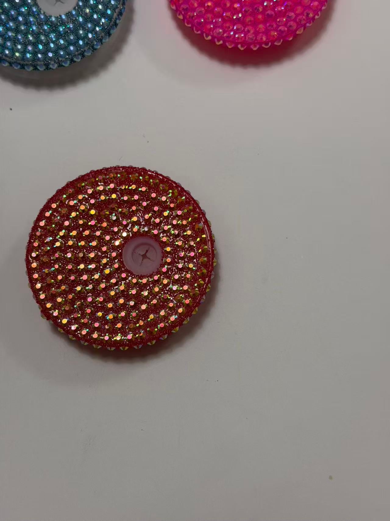 16oz Sparkling Rhinestone Tumbler Lids | Multi-Color Diamond Crystal Bling Cup Covers With Straw Sip Opening Multicolor Glitter Rhinestone Cup Topper For 16oz Cups