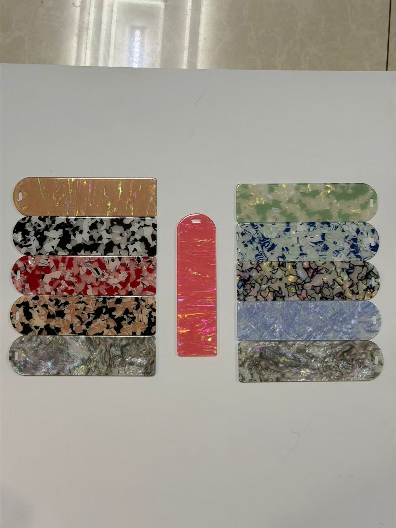 DIY Blank Acrylic Bookmarks | Iridescent Marble Shell Confetti Acrylic Bookmark Blanks For Sublimation & Craft Gifts