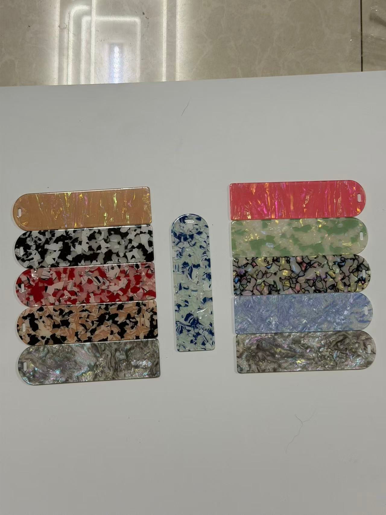 DIY Blank Acrylic Bookmarks | Iridescent Marble Shell Confetti Acrylic Bookmark Blanks For Sublimation & Craft Gifts