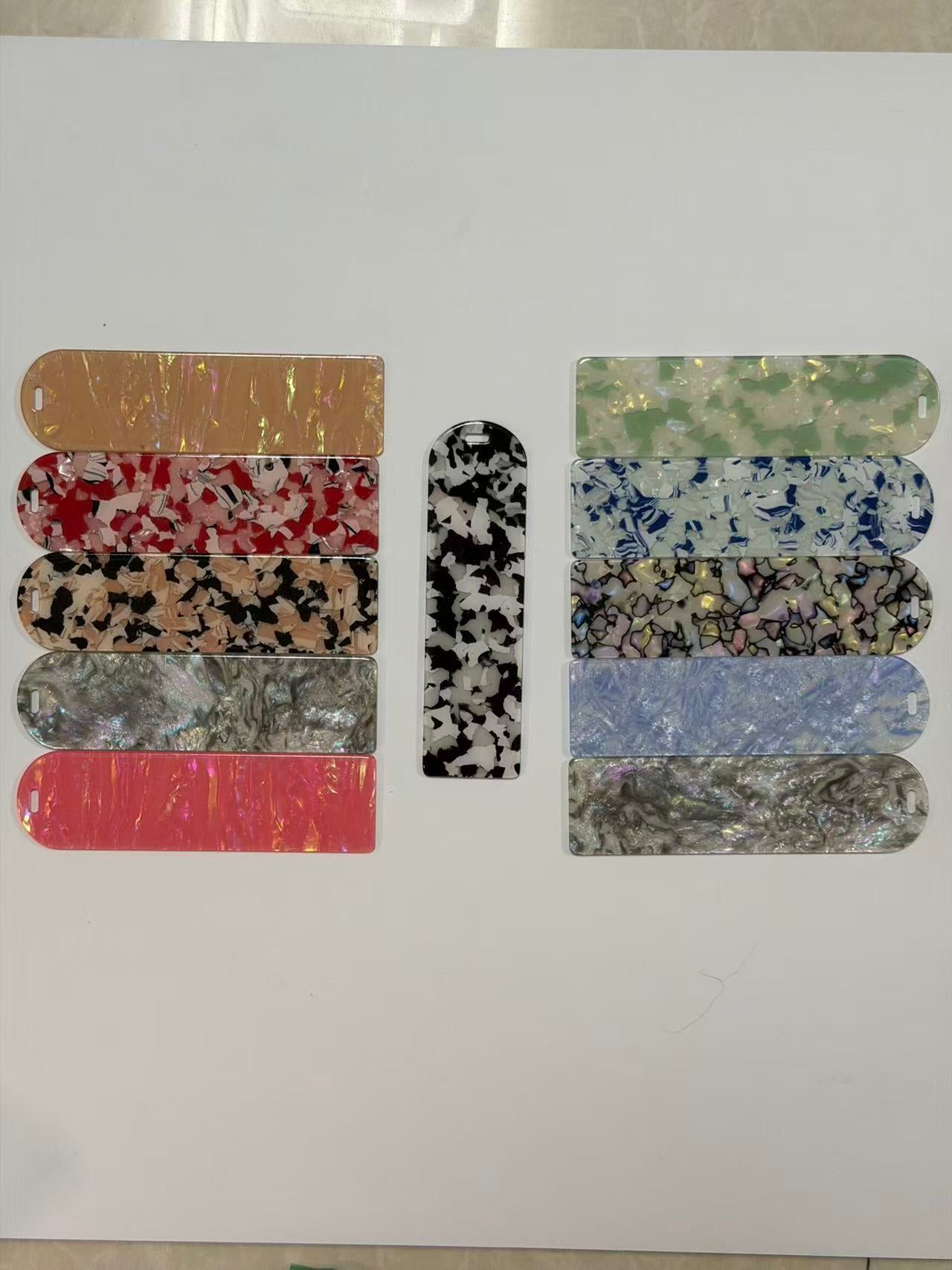 DIY Blank Acrylic Bookmarks | Iridescent Marble Shell Confetti Acrylic Bookmark Blanks For Sublimation & Craft Gifts